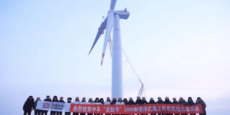 China inaugura a maior turbina eólica flutuante do mundo